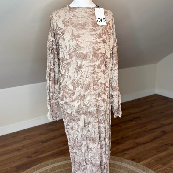 Dresses & Skirts - ZARA Practical Magic Floral Maxi Dress Brown Boho Witchy Cottagecore